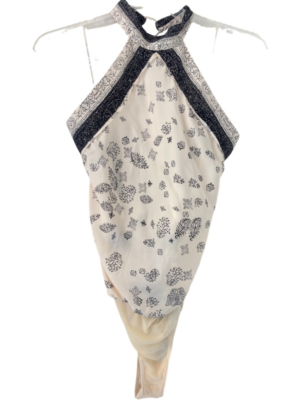 NWOT Free People One Thing Bodysuit in Chamoix Combo White Size XL - Picture 6 of 11